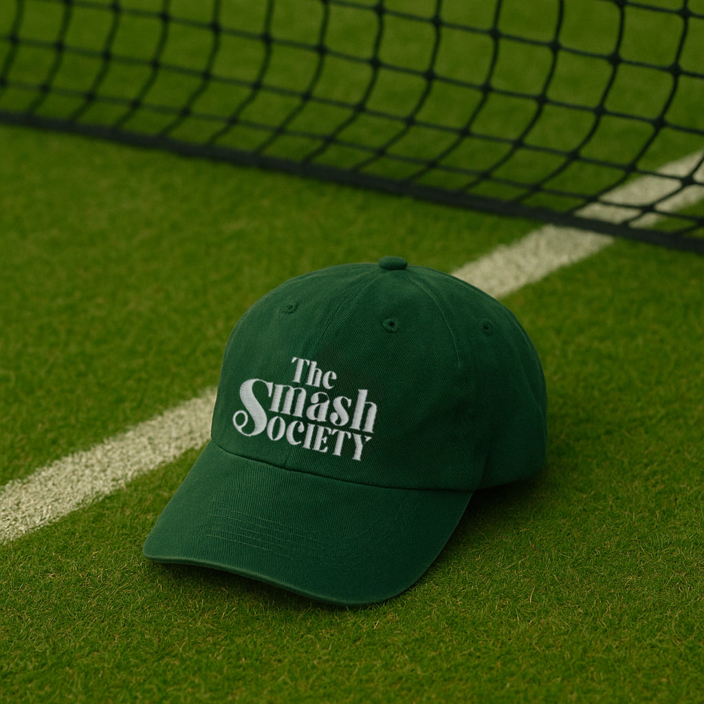 green luxury cap on a green padel court