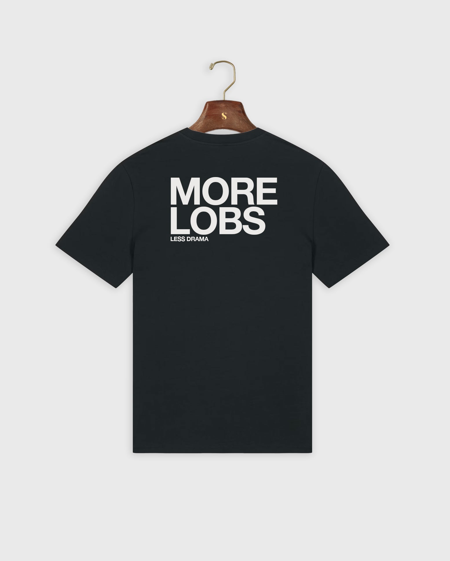 Team System More Lobs - Black Padel T-Shirt - The Smash Society