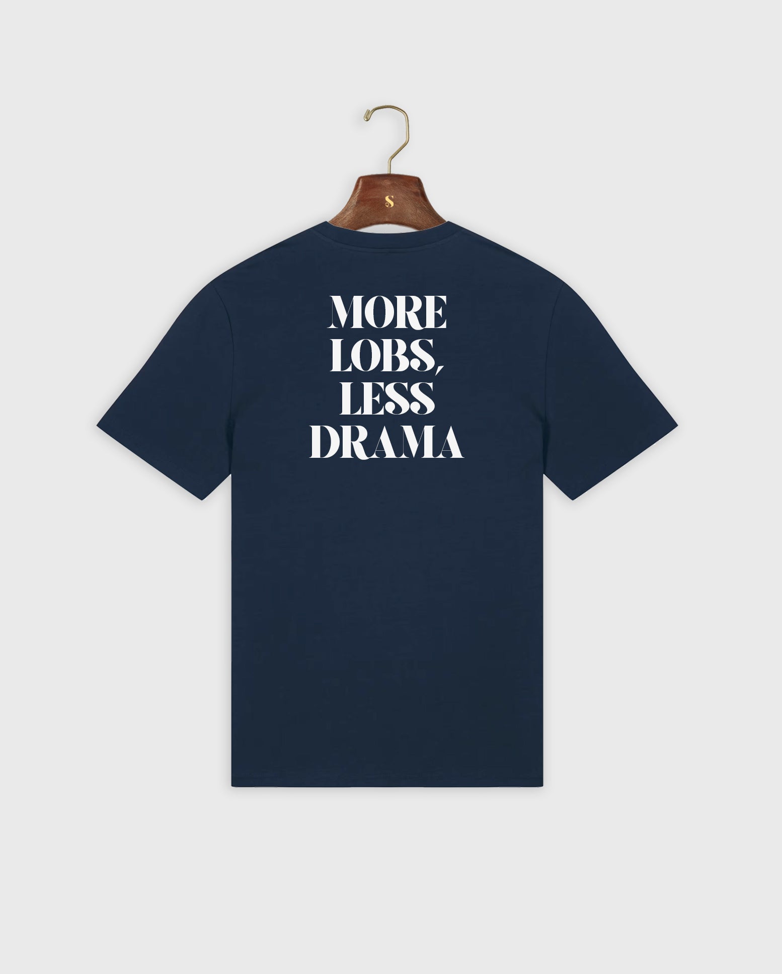 More Lobs Less Drama Navy Short Sleeve T-Shirt